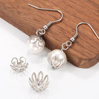 Stainless Steel Flower Metal Beads Vintage Style Bead Caps 100pcs 4