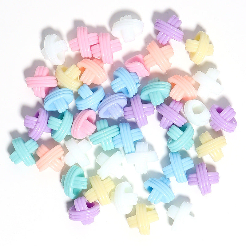 Macaron Acrylic Beads Mixed Shapes Pastel Colors 100pcs 17
