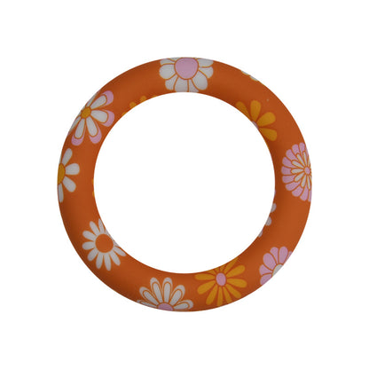 65mm Printed Silicone Rings Floral and Geometric Designs