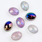 UV Plating Oval Faceted Acrylic Beads 20mm Magic Mirror 20pcs 3