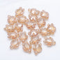 Electroplated Turtle Glass Beads 14X18mm Transparent Rainbow 20pcs 11