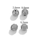 Stainless Steel Tube Metal Beads Patterned 6x7mm and 8mm 20pcs 4