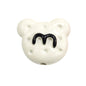 Hand Painted Bear Acrylic Beads 25mm Glossy Colorful 10pcs 7
