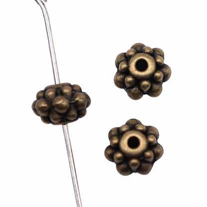 Alloy Waxberry Spacer Beads 6mm 100pcs Antique Silver 5