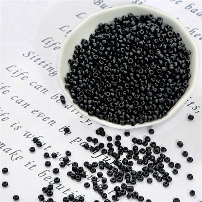 Frosted Seed Glass Beads 3mm Soft Matte Colors 1400pcs 12
