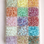 Frosted Round Glass Beads 8mm Pastel Matte Colors 50pcs 6