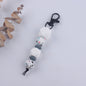 Leopard Silicone Beaded Keychain Colorful Animal Print Charm 7