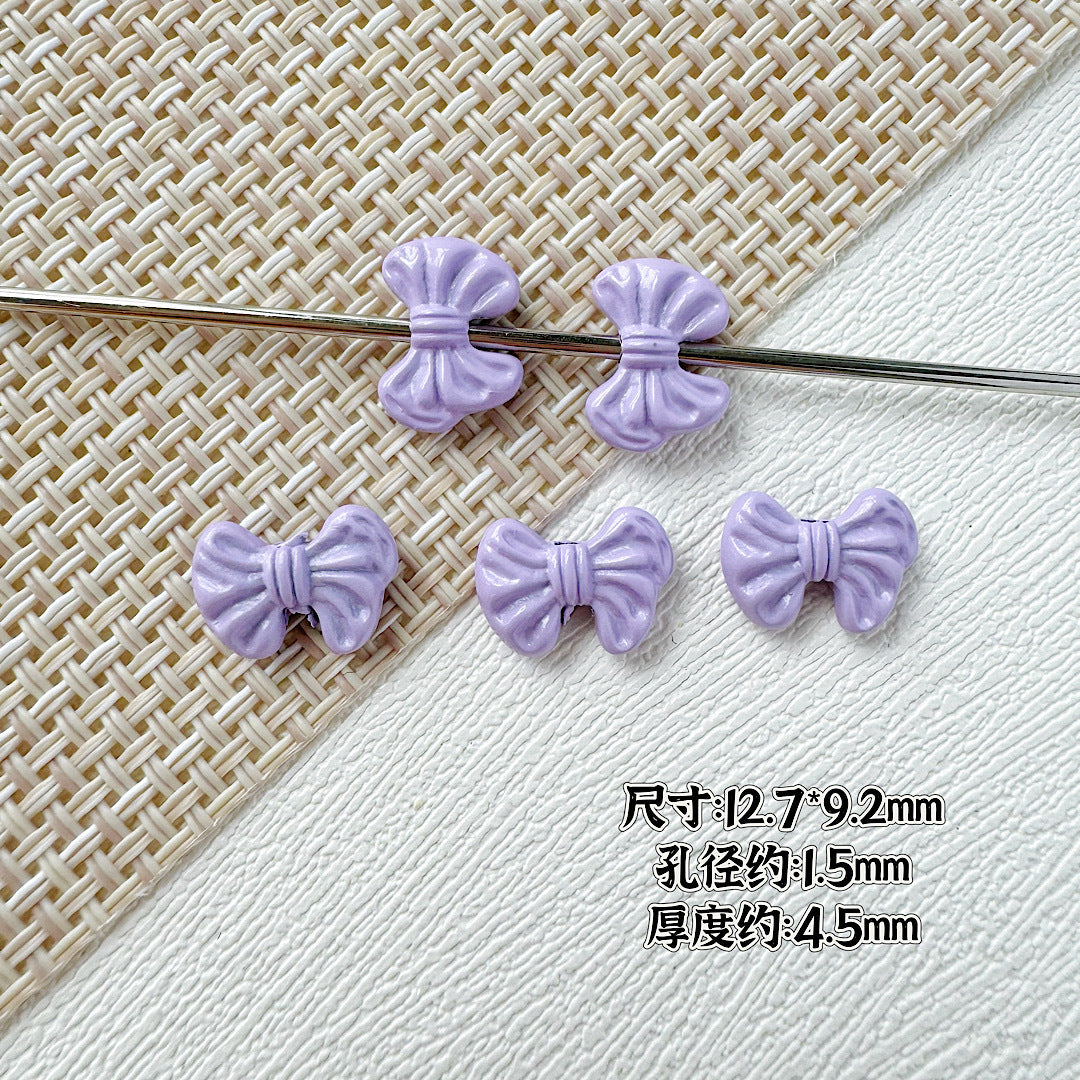 Round Bow Metal Beads 16mm 12mm Baking Painted 20pcs 17