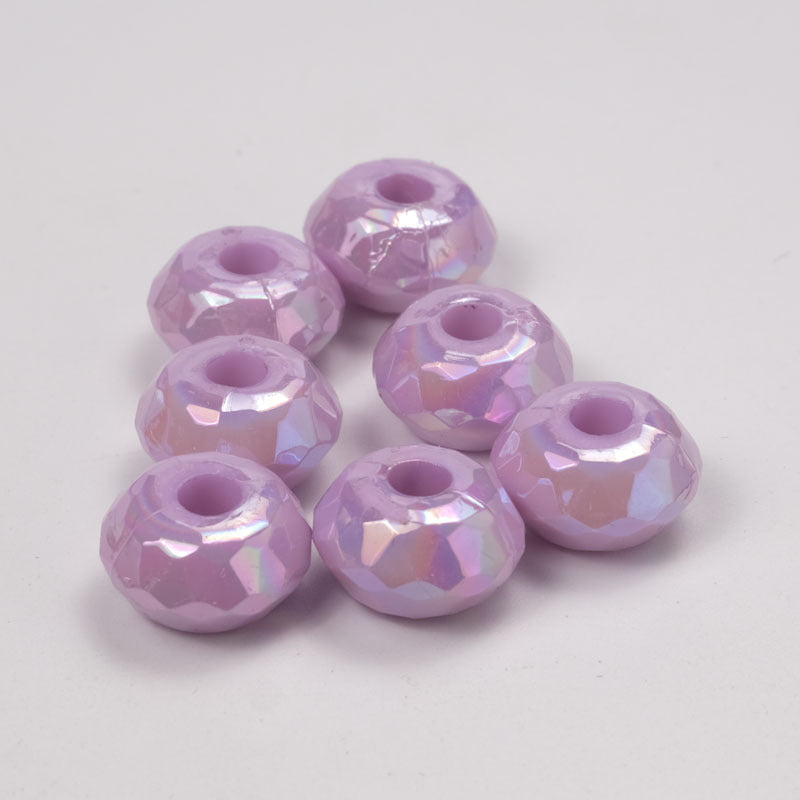 Acrylic UFO Spacer Beads 14mm Glossy Faceted Plating 100pcs 3