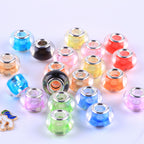 Acrylic Spacer Beads 14mm Glossy Transparent Dyed Core 100pcs 4