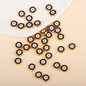 Irregular Shaped Metal Beads Double-Sided Enamel Evil Eye 20pcs 35