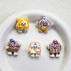 Plating Personified Food Resin Beads Glossy Mixed Colors 20pcs 4
