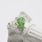 Electroplated Flower Glass Beads 12mm Glow in the Dark Gold Sand 5pcs 7