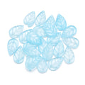 Czech Glass Beads Leaf 17mm Frosted Mixed Colors Gold Accents 30pcs 6