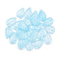 Czech Glass Beads Leaf 17mm Frosted Mixed Colors Gold Accents 30pcs 6