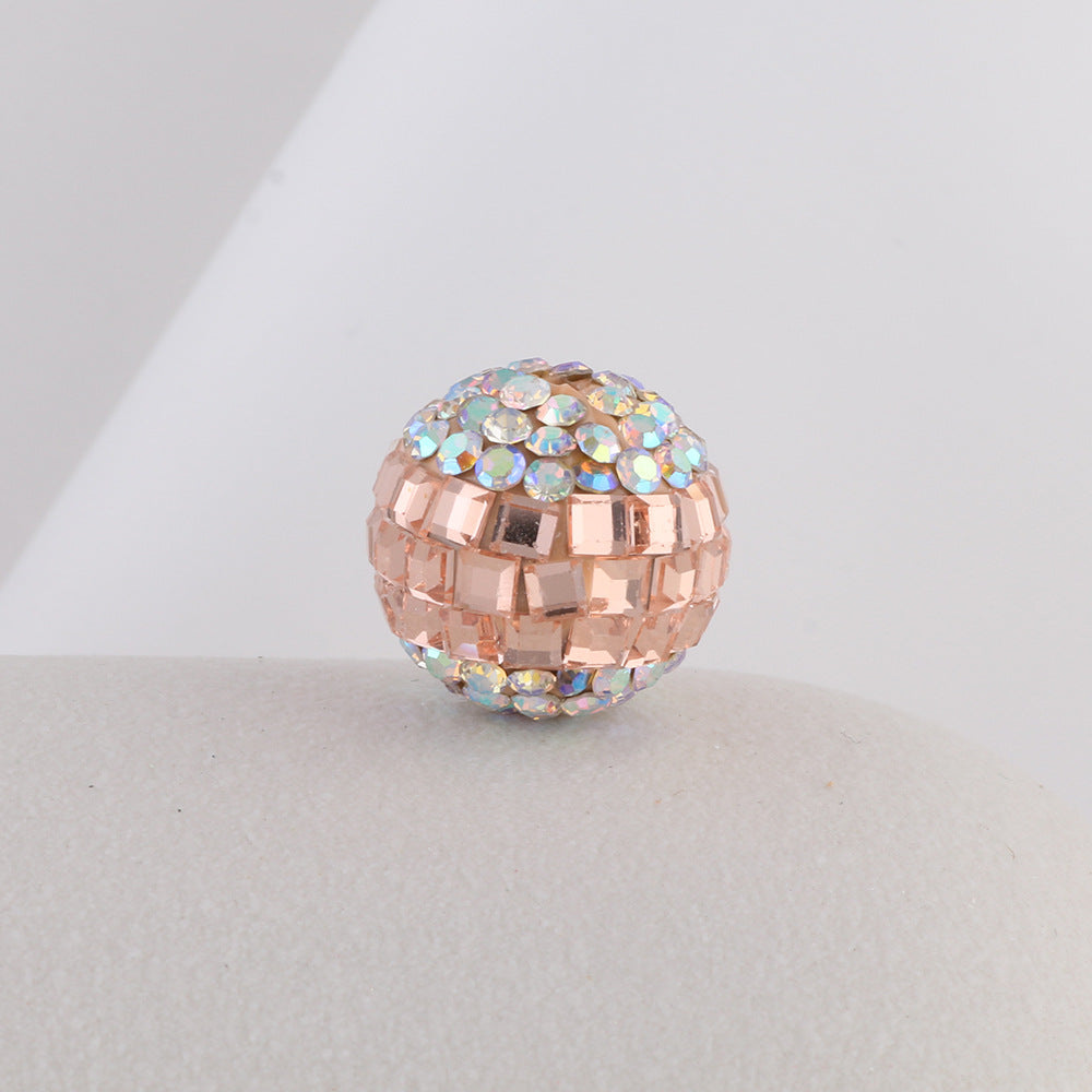 Disco Ball Rhinestone Beads 16mm Iridescent Acrylic 6pcs 3