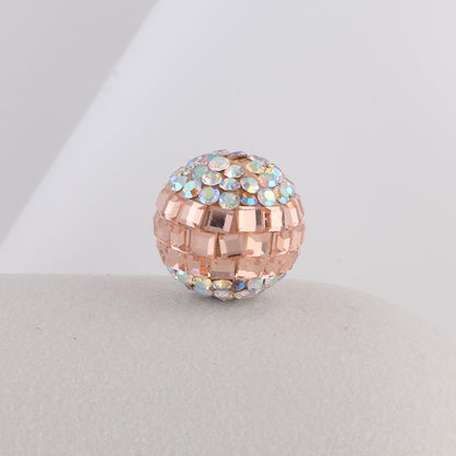 Disco Ball Rhinestone Beads 16mm Iridescent Acrylic 6pcs 3