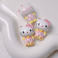 3D Painted Acrylic Beads 26mm Sun Kissed Hello KT Character 5pcs 6