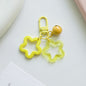 Acrylic Hollow Pentagram Star Keychain with Glossy Bell Charm 7