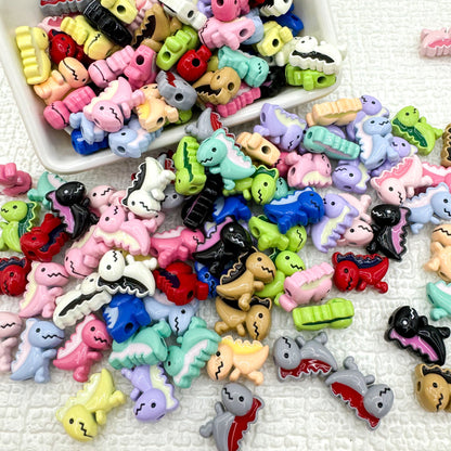 Dinosaur Metal Beads 12mm Baking Painted Enamel Alloy 10pcs 6