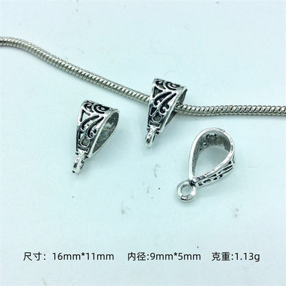 Alloy Bead-Hanger Spacer Beads Vintage Tibetan Style 100pcs 8