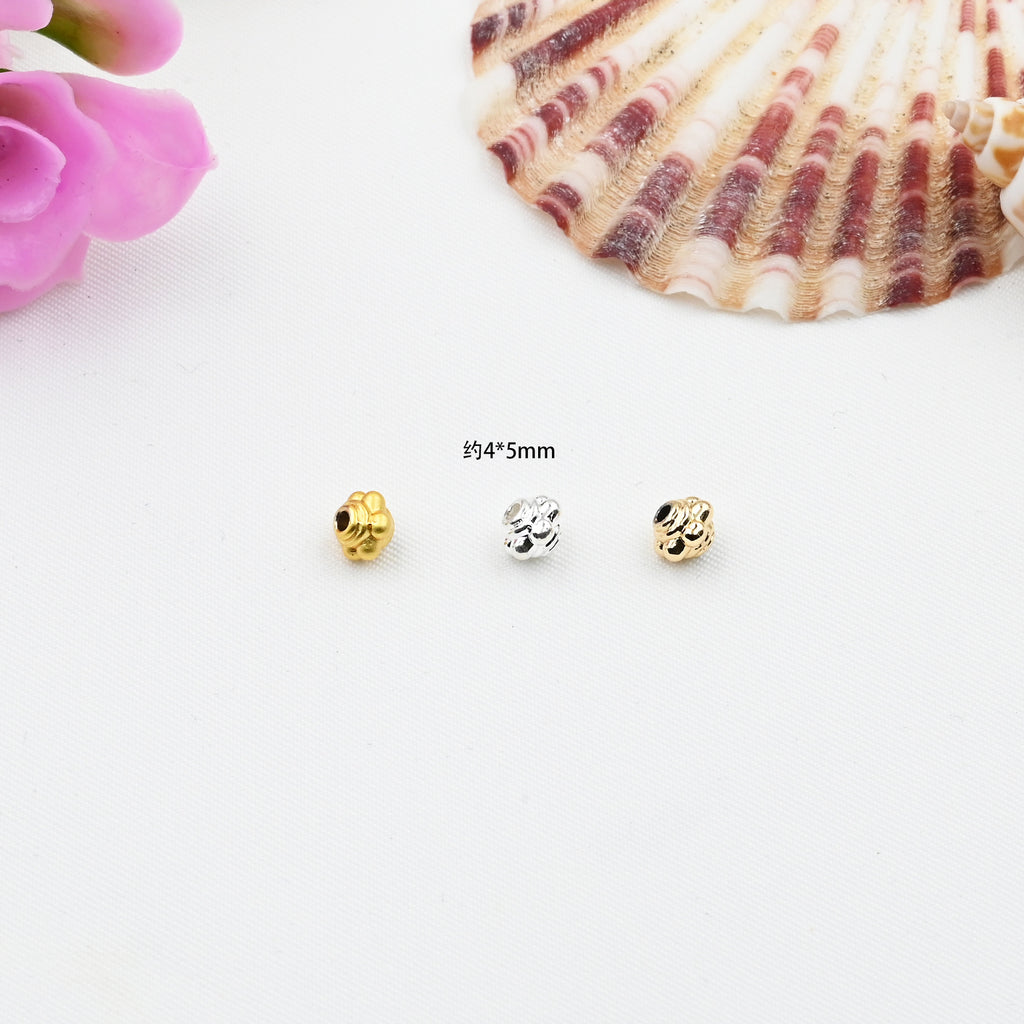 Alloy UFO Shaped Spacer Beads 4x5mm Dragonfly Eye Antique Gold 100pcs 2