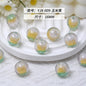Clear Tulip Resin Beads 16mm Round Translucent Sparkle 10pcs 14