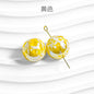 Milk Colored Marbled Resin Beads 16mm Glossy Round 20pcs 11