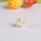 Lampwork Glass Beads Round 8 10 12mm Luminous Porcelain Gold Foil 5pcs 8
