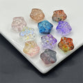 Meteor Crater Five-Pointed Star Glass Beads 14mm Transparent 100pcs