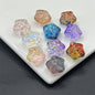 Meteor Crater Five-Pointed Star Glass Beads 14mm Transparent 100pcs