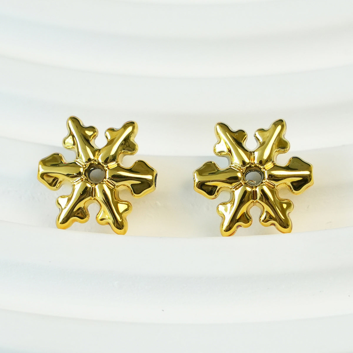 Pentagram Snowflake Acrylic Beads 14mm 21mm Metallic Plated 100pcs 16