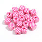 Colored Checkerboard Rounded Acrylic Square Beads 13mm 10pcs 9