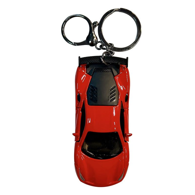 Pull Back Racing Car Keychain Alloy Body Glossy Finish 5