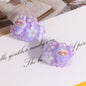 Embellished Flower Clay Beads 24mm Five-Petal Rhinestone 6pcs 11