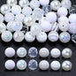 Multi-Color Bubblegum Beads 20mm Vibrant Solids Stripes Polka Dot Rhinestone 120pcs 14