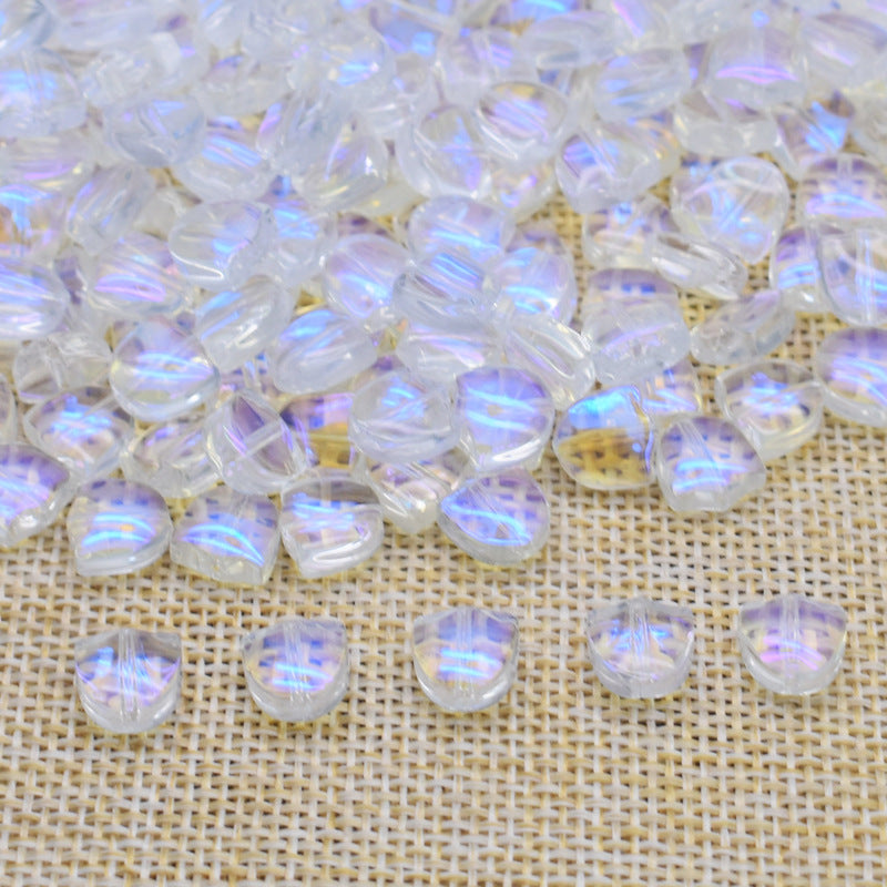 Gradient Tulip Petals Leaves Glass Beads Petal 9mm Leaf 14mm 100pcs 15