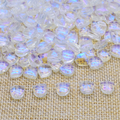 Gradient Tulip Petals Leaves Glass Beads Petal 9mm Leaf 14mm 100pcs 15