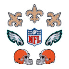 Silicone Focal Beads NFL Football Helmets and Logos 20pcs