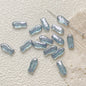 Vintage Gilded Fish Lampwork Glass Beads 7x15mm Pastel Metallic Speckled 10pcs 9