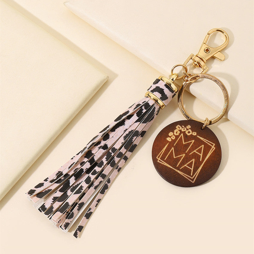 PU Tassel Keychain Metal Rainbow Color with Lobster Clasp 15