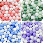 Makaron Color Round Acrylic Beads 16mm Pastel Ombre 10pcs