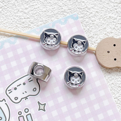 Flat Metal Beads 12mm Sanrio Series Enamel Alloy 10pcs 8