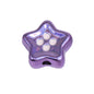 Plating Star and Heart Button Acrylic Beads 11mm Assorted Colors 50pcs 25