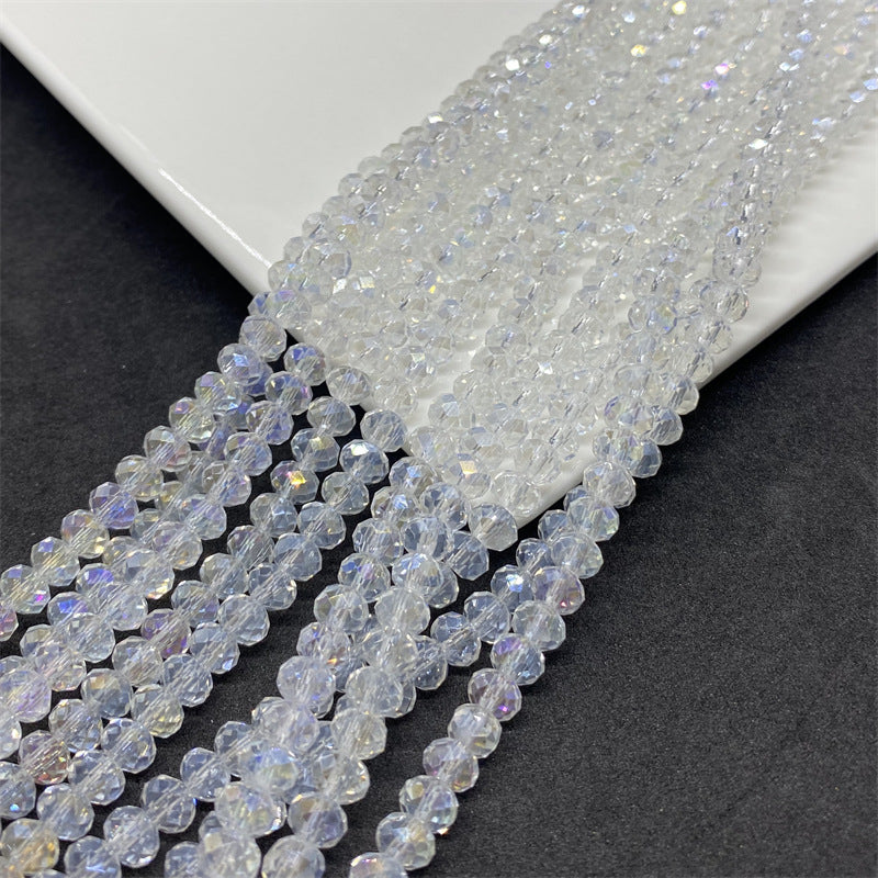 Faceted Transparent Glass Beads 8mm Clear Sparkle 10 Strands 4
