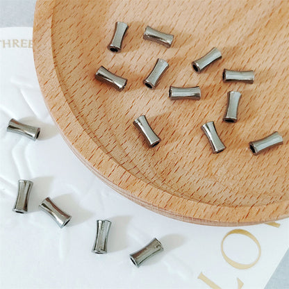 Tube Metal Beads 6mm 8mm Smooth Bamboo Joint Zinc Alloy 100pcs 8