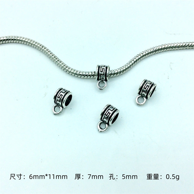 Alloy Bead-hanger Spacer Beads Large Hole 200pcs 7
