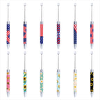 Beadable Ballpoint Pen Printed Flag Sunflower Pattern Long 167mm