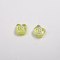 Clear Bear Biscuit Acrylic Beads 12mm Translucent Swirl 50pcs 14