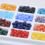 Glass Donut Spacer Beads 4mm Solid Color 200pcs